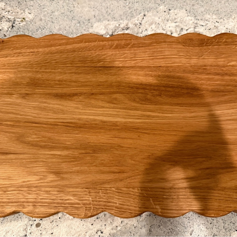 Serena & Lily Scalloped Plank Serving  Board